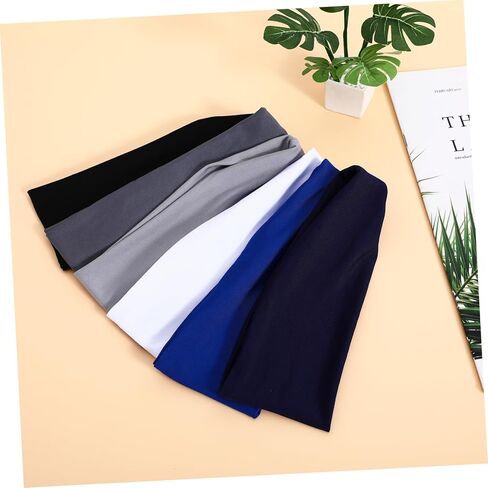 6Pcs Sports Headbands Stretchy Breathable Sweat Absorbent Bands for Soccer and Fitness Activities Comfortable Fit for All Ages in Saudi Arabia