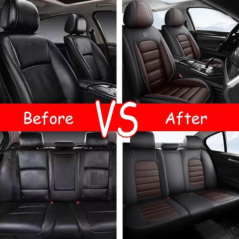 أغطية مقاعد لكرنفال Kia Carnival 2022-2025 ، أغطية مقعد السيارة الجلدية الكاملة ، وأغطية مقاعد مقاعد مقاومة للماء ، ومقاعد الغطاء الداخلي غير القابل للتنفس للسيارات (القهوة السوداء) in Kuwait