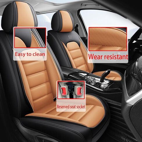 أغطية مقاعد لكرنفال Kia Carnival 2022-2025 ، أغطية مقعد السيارة الجلدية الكاملة ، وأغطية مقاعد مقاعد مقاومة للماء ، ومقاعد الغطاء الداخلي غير القابل للتنفس للسيارات (القهوة السوداء) in Saudi Arabia