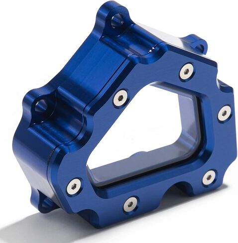 غطاء زيت غطاء علبة المرافق مع نافذة واضحة لتغطية Yamaha YFZ450R 2014-2022 ، 18P-15423-10-00 ، غطاء المرافق 1-غطاء 2 ، الحجم القياسي ، الأزرق in Saudi Arabia