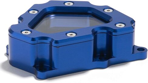 غطاء زيت غطاء علبة المرافق مع نافذة واضحة لتغطية Yamaha YFZ450R 2014-2022 ، 18P-15423-10-00 ، غطاء المرافق 1-غطاء 2 ، الحجم القياسي ، الأزرق in Saudi Arabia