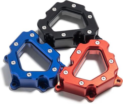 غطاء زيت غطاء علبة المرافق مع نافذة واضحة لتغطية Yamaha YFZ450R 2014-2022 ، 18P-15423-10-00 ، غطاء المرافق 1-غطاء 2 ، الحجم القياسي ، الأزرق in Saudi Arabia