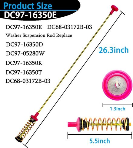 DC97-16350E DC97-16350U ROD ROD ROD (OEM) ، استبدل DC68-03172B-03 DC68-03172C DC97-16350S DC97-16350K in Kuwait