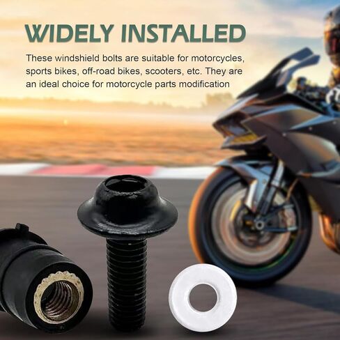 10 Sets Motorcycle Fairing Bolt Kit, M5 Aluminum Motorcycle Windscreen Screws Fasteners with Wrench, Compatible with Suzuki, Yamaha, Kawasaki Motorcycle in Saudi Arabia