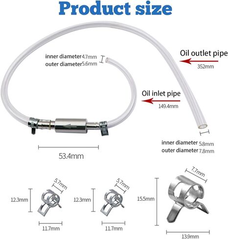 Brake Bleeder Hose - One Way Check Valve Tube Bleeding Tool Kit, Brake Bleeder for Hydraulic System Bleeding Car Motorcycle Clutch (2PCS) in Kuwait