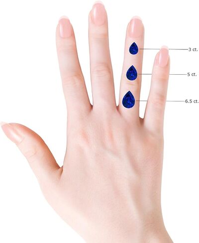 Angara Lab Grown Blue Sapphire Solitaire Pendant for Women | Pear Lab Blue Sapphire in 14K Solid Gold/Platinum | September Birthday, Gemstone Jewellery Gift in Saudi Arabia