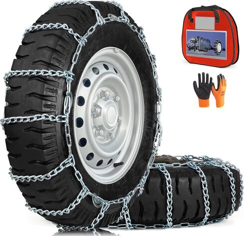 Snow Chains, Thickened and Wear-Resistant High Carbon Steel Anti Slip Tire Chain for Light Truck, Pickups, and SUVs, Set of 2 (220245) in Kuwait