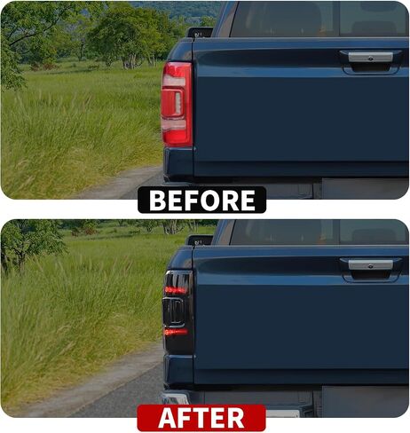 يغطي ضوء الذيل Jecar ملحقات مصباح خلفي مدخن من الخليط الخفيف ملحقات خارجية متوافقة مع Dodge Ram 2018-2024 ضوء الفرامل المحدد ، الأسود المدخن in Saudi Arabia