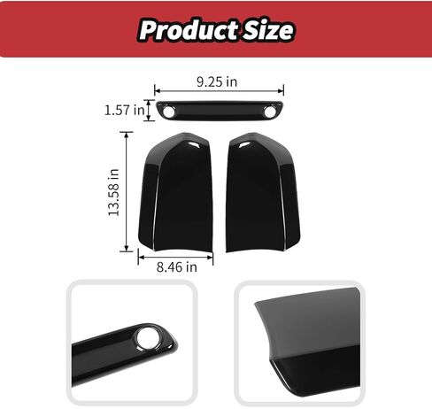 Jecar Smoked Tail Light Cover 3rd ثالث فرامل تغطية ضوء الحرس تقليم لعام 2015-2024 كرايسلر 300/300C in Saudi Arabia
