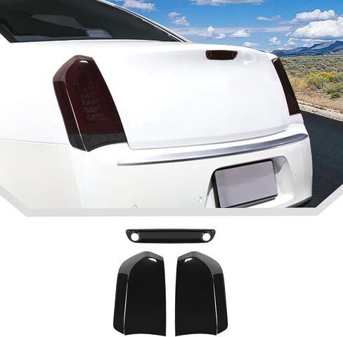 Jecar Smoked Tail Light Cover 3rd ثالث فرامل تغطية ضوء الحرس تقليم لعام 2015-2024 كرايسلر 300/300C in Saudi Arabia
