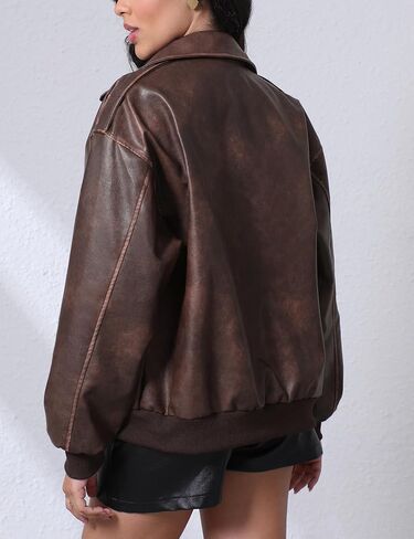 سترة جلدية فواكد للسيدات عصري 2025 Zip Zip up up up up ust jack stack acoats خريف الشتاء in Kuwait