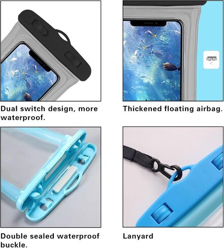 Gartmost 7 Pcs Waterproof Phone Pouch, Universal IPX8 Floating Waterproof Cell Phone Case Dry Bag, Compatible with Most Cell Phone on Market, Waterproof Phone Protector for Beach Swimming in Saudi Arabia
