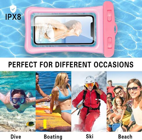 Gartmost 7 Pcs Waterproof Phone Pouch, Universal IPX8 Floating Waterproof Cell Phone Case Dry Bag, Compatible with Most Cell Phone on Market, Waterproof Phone Protector for Beach Swimming in Saudi Arabia