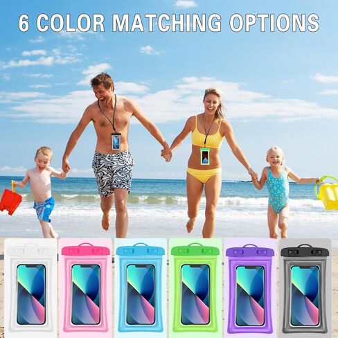 Gartmost 7 Pcs Waterproof Phone Pouch, Universal IPX8 Floating Waterproof Cell Phone Case Dry Bag, Compatible with Most Cell Phone on Market, Waterproof Phone Protector for Beach Swimming in Saudi Arabia