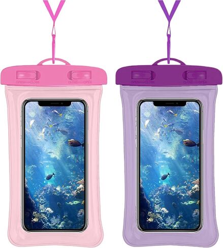 Gartmost 7 Pcs Waterproof Phone Pouch, Universal IPX8 Floating Waterproof Cell Phone Case Dry Bag, Compatible with Most Cell Phone on Market, Waterproof Phone Protector for Beach Swimming in Kuwait