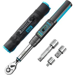 Seesii Digital Torque Wrench 1/2" Drive(12.5-250.8ft-lbs/17-340N.m), 2% Torque Accuracy Electric Torque Wrench with 3 Adjustable Modes, Torque Wrench Digital with Buzzer LED Flash for Car Care DH340 in Kuwait