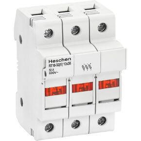 Heschen RT18-32(X) 32A AC690V 3-Pole DIN Rail Fuse حامل قاعدة، CE UL مدرجة in Saudi Arabia