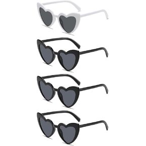 4 قطع نظارة شمسية على شكل قلب للنساء عازبة النظارات الشمسية in Kuwait