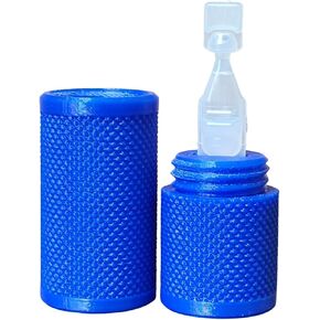 Eye Drop Vials Holder & Storage Case - Securely Store Seven (7) Single-Use Vials - Screw-On Lid, Knurled Pattern - Keep Vials Safe & Organized to keep track of your daily usage (Black) in Kuwait