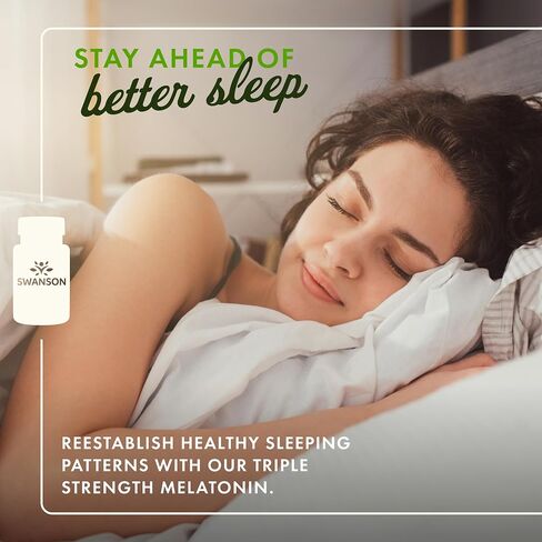 Swanson Triple Strength Melatonin - Natural Sleep Support for Disrupted Sleep Cycles - (60 Capsules, 10mg Each) in Saudi Arabia