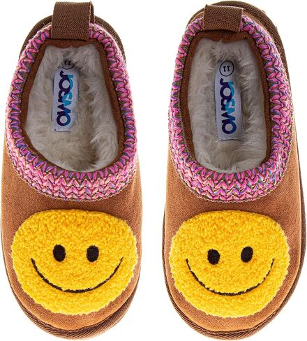 Josmo Girls Boys Kids Slippers Thick Sole - Comfy Moccasins Slides Faux Fur Soft Bedroom Foam House Shoes - Little Kid/Big Kid in Saudi Arabia