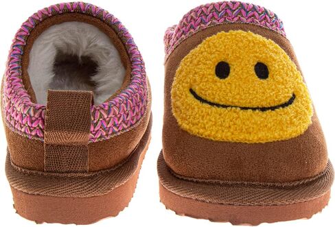 Josmo Girls Boys Kids Slippers Thick Sole - Comfy Moccasins Slides Faux Fur Soft Bedroom Foam House Shoes - Little Kid/Big Kid in Saudi Arabia