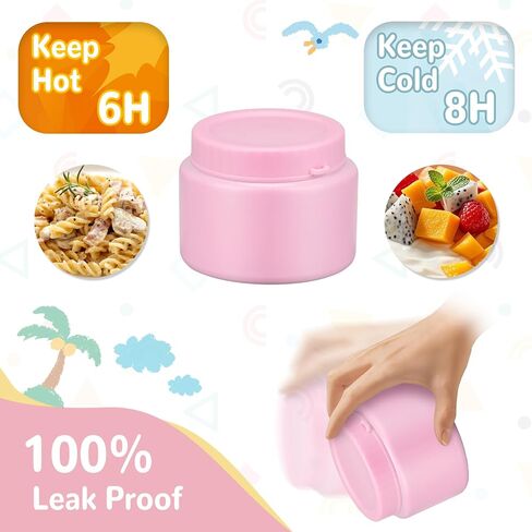 Kids Bento Lunch Box with 12oz Soup Thermo, Kids Leakproof Lunch Food Container with 4 Compartments, Insulated Lunch Bag & Water Cup for Girls Boys to School Travel in Saudi Arabia
