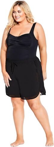 AVENUE Plus Size Board Short LL باللون الأسود in Saudi Arabia
