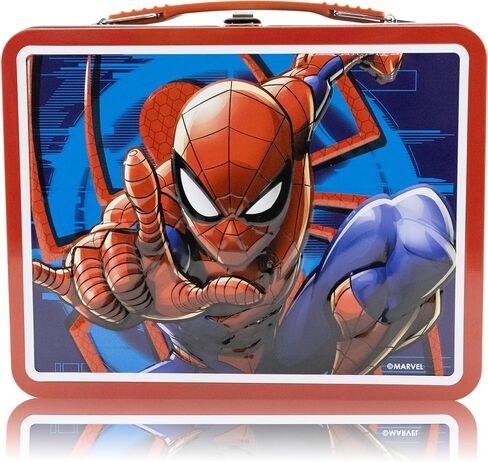 Fast Forward Marvel Spiderman Lunch Box for Kids | Spiderman Tin Lunchbag for Boys, Girls, Unisex | Tin Lunchbox Storage, Toddler Snack Box, Bookbag Accessory | Ages 3+ in Saudi Arabia