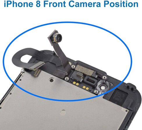 كاميرا أمامية MMOBIEL متوافقة مع iPhone SE 2022 / SE 2020/8 Series 7 ميجابكسل - كاميرا أمامية بديلة بكابل مرن لكاميرا السيلفي - متضمنة. المفكات in Saudi Arabia