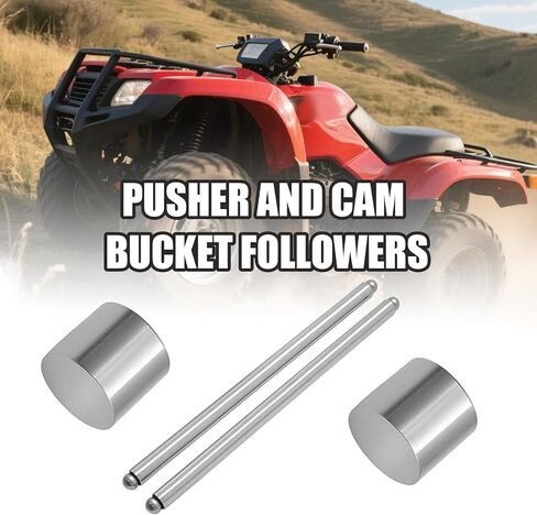 2 Pack 14440-HN5-670 Push Rod W/Cam Bucket Follower, Replacement for Honda Rancher 350 TRX350TE TRX350TM TRX350FE TRX350FM 2000-2006, Replaces 14421-HM7-000 in Saudi Arabia