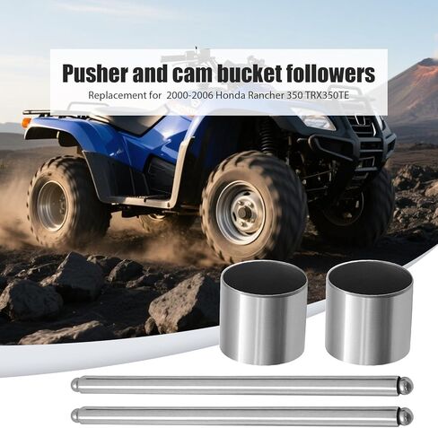 2 Pack 14440-HN5-670 Push Rod W/Cam Bucket Follower, Replacement for Honda Rancher 350 TRX350TE TRX350TM TRX350FE TRX350FM 2000-2006, Replaces 14421-HM7-000 in Saudi Arabia