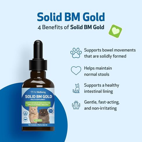 Pet Wellbeing BM Tone-Up Gold للقطط - تركيبة بيطرية - للإسهال والبراز الرخو أو السيلان - مكمل عشبي طبيعي 2 أونصة (59 مل) in Saudi Arabia