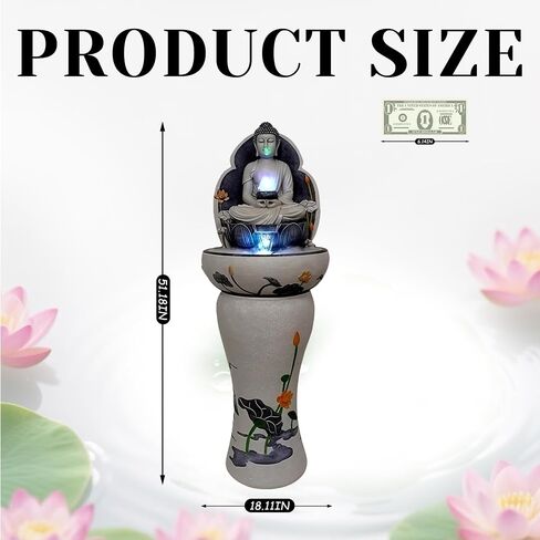 Water Fountain Indoor, Tabletop Fountains, Buddha Statue for Home/Indoor/Outdoor, Buddha Decor & Gifts, Buddah, Buda, Budda, Buddhas, Chinese Decor & Gifts, Feng Shui (Have Base) in Saudi Arabia