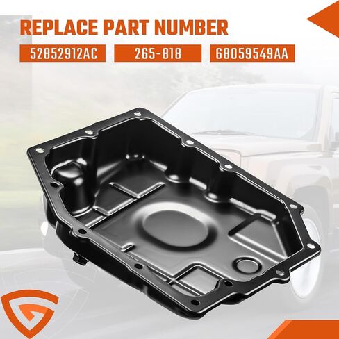 Transmission Oil Pan with Gasket Drain Plug Fit for Ram 1500 2500 3500 & Fit for Jeep Grand Cherokee & Fit for Dodge Charger, Challenger, Charger & Fit for Chrysler 300, 8 Speed Transmission in Saudi Arabia