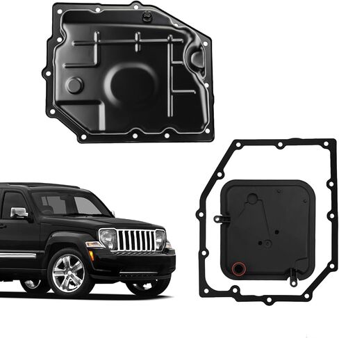Transmission Oil Pan with Gasket Drain Plug Fit for Ram 1500 2500 3500 & Fit for Jeep Grand Cherokee & Fit for Dodge Charger, Challenger, Charger & Fit for Chrysler 300, 8 Speed Transmission in Saudi Arabia