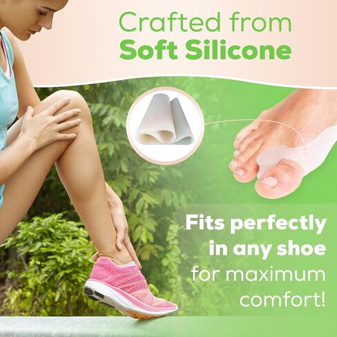 فاصل تصنيع مصحوب الرنم لأصابع القدم الكبيرة للاسترخاء والانتشار وتمتد 10pcs لدعم Hallux Valgus & Bunion- 0 ٪ BPA منصات واحدة من الحجم الحجم ، واقي لأصابع القدم المتداخلة للجنسين in Saudi Arabia