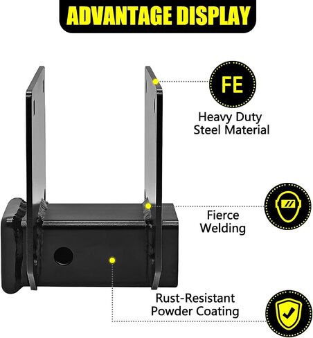 KAIRAY Bolt-on RV Bumper Hitch Receiver Adapter for 4-4.5'' Beams，2'' Receiver Opening, Trailer Rear Bumper for Camper Bike Racks Cargo Carriers in Saudi Arabia