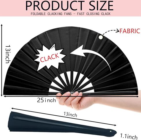 10 PCS Boots on The Ground Hand Fan Bulk Rave Fans 13 Inch Large Clacking Fans for Line Dancing Make Loud Sounds for Party in Kuwait