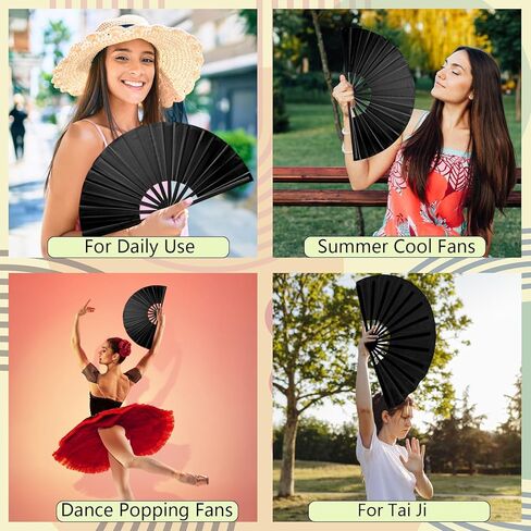 10 PCS Boots on The Ground Hand Fan Bulk Rave Fans 13 Inch Large Clacking Fans for Line Dancing Make Loud Sounds for Party in Kuwait