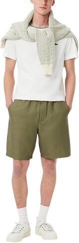 Lacoste Men's Regular Fit Wool Blend Shorts in Saudi Arabia