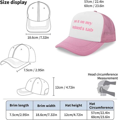 Put It on My Husband's Tab Hat - Funny Trucker Hats for Women,Womens Mesh Snapback Cap for Wife, Mom - Inappropriate Gift in Kuwait