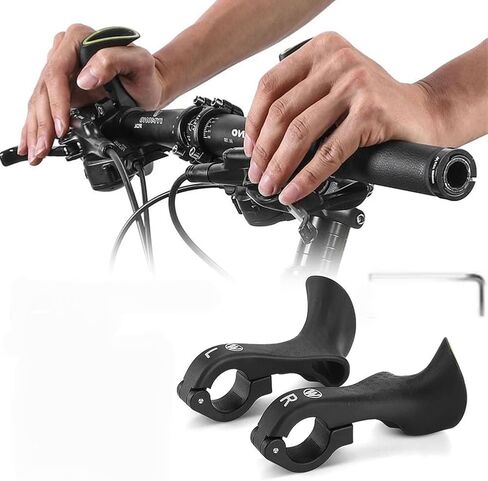 نهايات مقود الدراجة مريح بدون انزلاق ، تمديد امتداد MTB Road Mountain Bar Bar Extender لـ 21.8-22.8 مم ، زوج واحد (طويل) in Kuwait