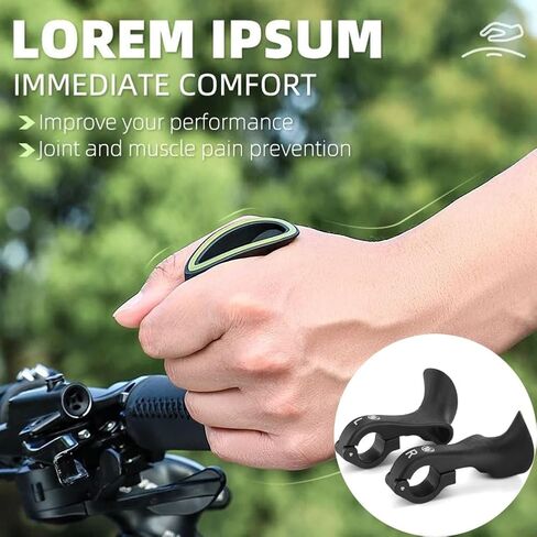 نهايات مقود الدراجة مريح بدون انزلاق ، تمديد امتداد MTB Road Mountain Bar Bar Extender لـ 21.8-22.8 مم ، زوج واحد (طويل) in Kuwait
