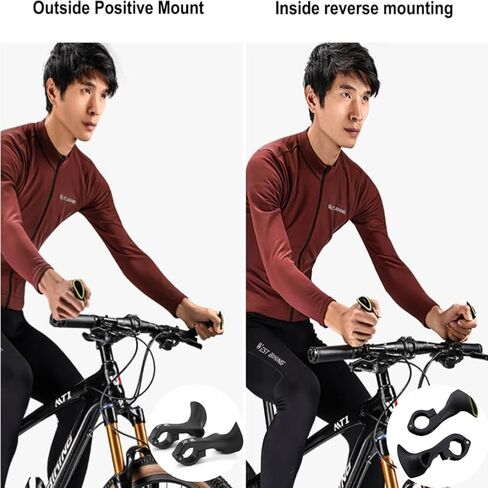 نهايات مقود الدراجة مريح بدون انزلاق ، تمديد امتداد MTB Road Mountain Bar Bar Extender لـ 21.8-22.8 مم ، زوج واحد (طويل) in Kuwait