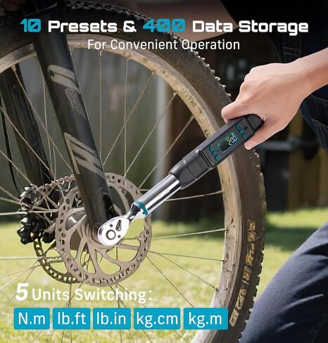 Seesii Digital Torque Wrench 1/2" Drive(12.5-250.8ft-lbs/17-340N.m), 2% Torque Accuracy Electric Torque Wrench with 3 Adjustable Modes, Torque Wrench Digital with Buzzer LED Flash for Car Care DH340 in Kuwait