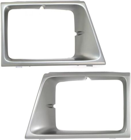 KarParts360 For Ford E-150/E-250/E-350 Econoline 1992 93 94 95 1996 Headlight Bezels Driver And Passenger Side | Pair | Silver | Replacement For FO2513141, FO2512141 | F2UZ13064A, F2UZ13064B in Saudi Arabia