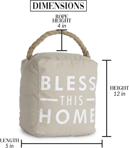 Pavilion Gift Company 72191 Home is Where The Heart is سدادة باب، 5 × 6، أبيض in Kuwait