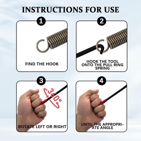 Motorcycle Exhaust Spring Hook, Spring Removal Tool, T Shaped Handle Exhaust Pipe Spring Puller Installer Hooks Tool with Rubber Coating, Car Accessories Fit for Most Vehicles (Red+Black) in Saudi Arabia