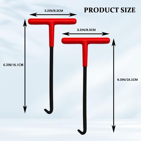 Motorcycle Exhaust Spring Hook, Spring Removal Tool, T Shaped Handle Exhaust Pipe Spring Puller Installer Hooks Tool with Rubber Coating, Car Accessories Fit for Most Vehicles (Red+Black) in Saudi Arabia